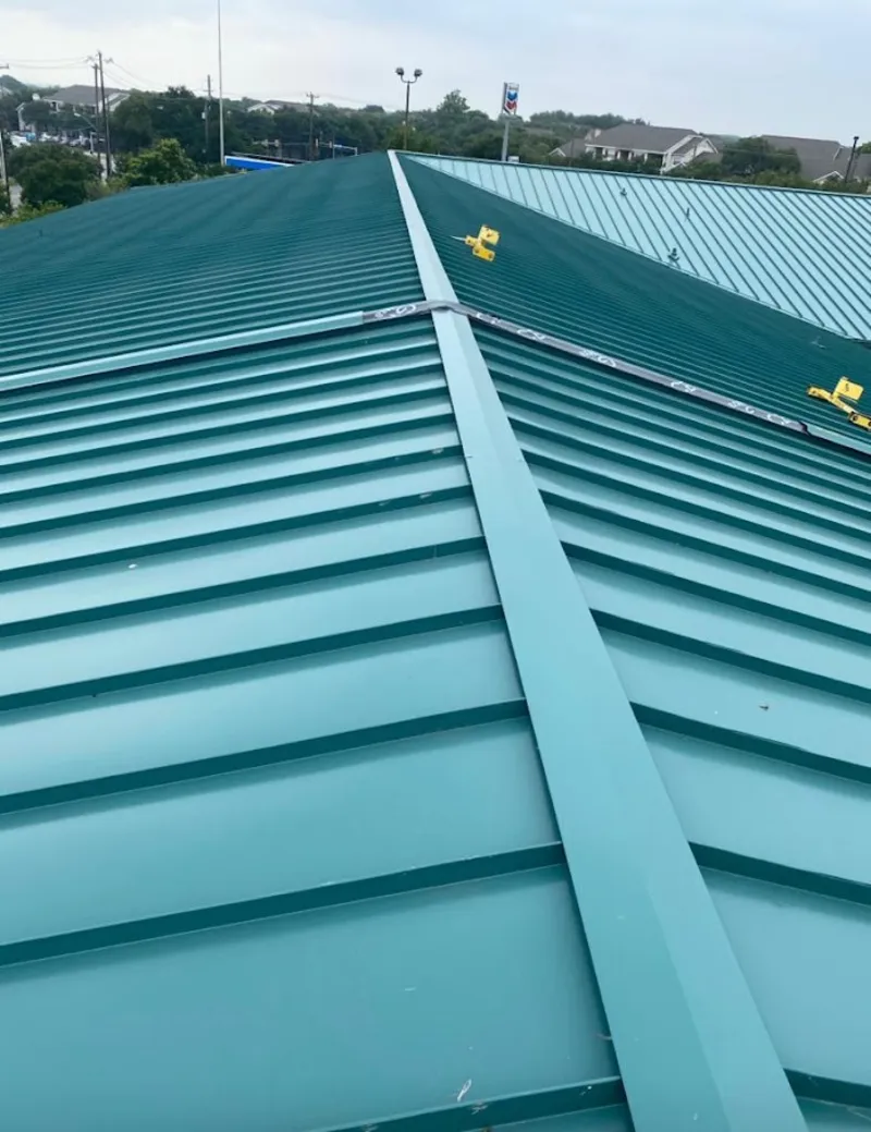 Green commercial metal roof ridge and valley for Metal Roof Repair in Cherry Hill